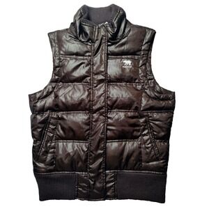 PREDATOR Women Large Brown Full Zip Down Puffer Vest
